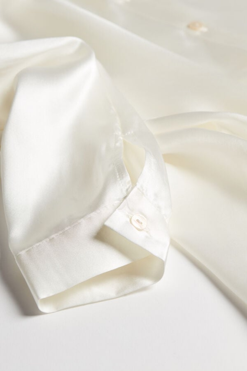 White Intimissimi Silk Shirt | XCAGW41438